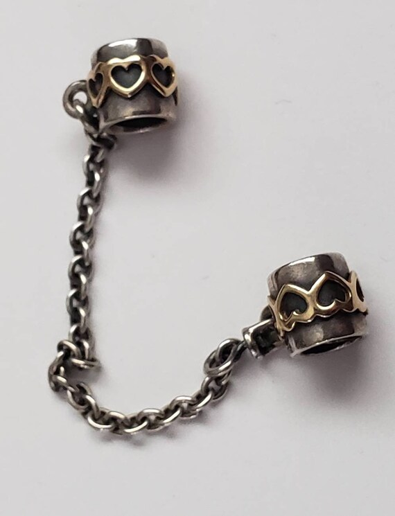 Rare Pandora Safety Chain Hearts 790307-05 Retired Sterling - Etsy