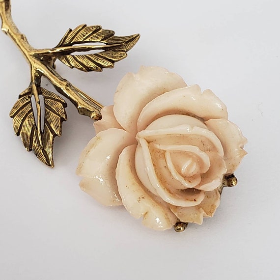 Vintage Brooch Rose Retro Collectible Pin Costume… - image 1