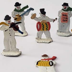 Snowmen Playing Instruments Vintage Hans Heinrichsen Snowman Snowmen Figurines Rare Retro ...