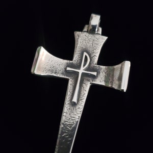 James Avery Large Retired Textured Cross Pendant Sterling Silver Estate Sterling Collectible Fine Fashion Jewelry Estate Sterling