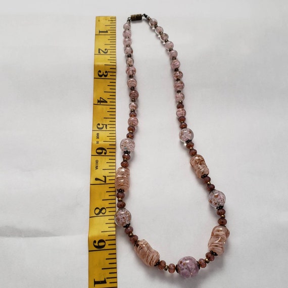 Vintage Venetian Glass Bead Necklace Retro Collec… - image 7
