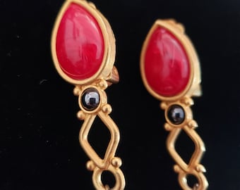 Vintage Earr Designer Leslie Block Retro Collectible Costume Jewelry Fun Fashion Earrings