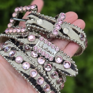 B.B. Simon Pink Crystal Floral Embellished Belt b.b. Simon  main image 4