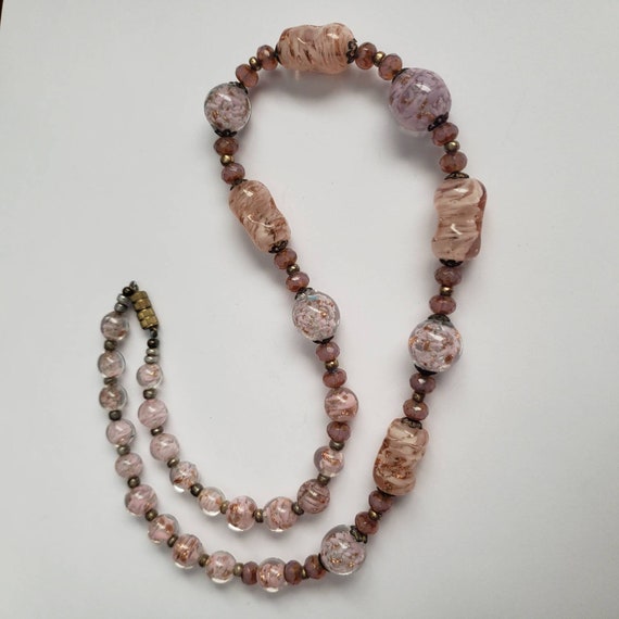 Vintage Venetian Glass Bead Necklace Retro Collec… - image 10