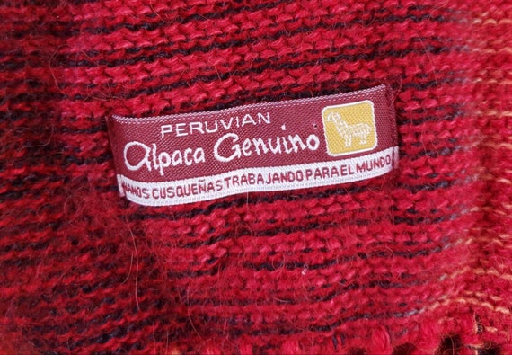 Scarf Peruvian Alpaca Genuino Colorful Fun Fashion - image 2
