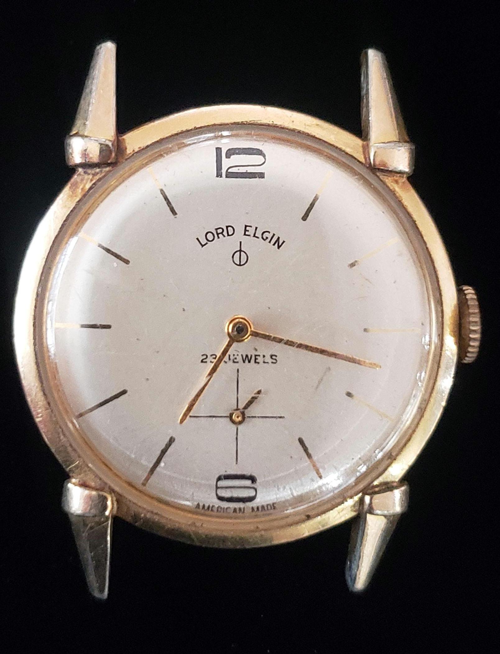 Lord Elgin Designer Watch Vintage Retro Collectible Time Piece Retro Wristwatch Round Face
