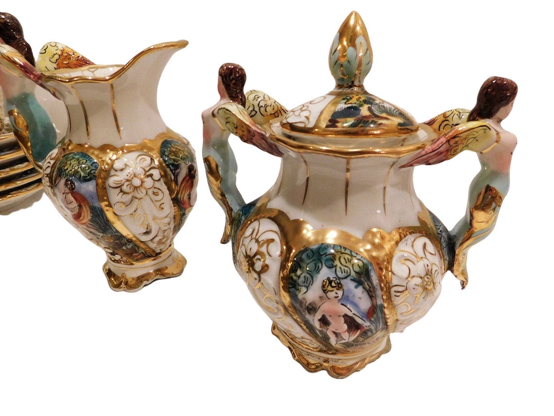 Complete Vintage Capodimonte Tea Set Etsy