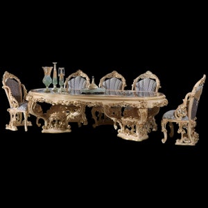 Large Hand Made French Style Dinning Room Set
