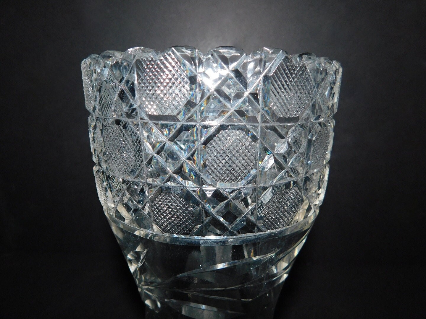 Vintage Crystal Vase | Etsy