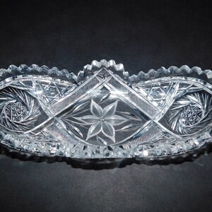Antique American Brilliant Cut Crystal Nut Dish - Etsy