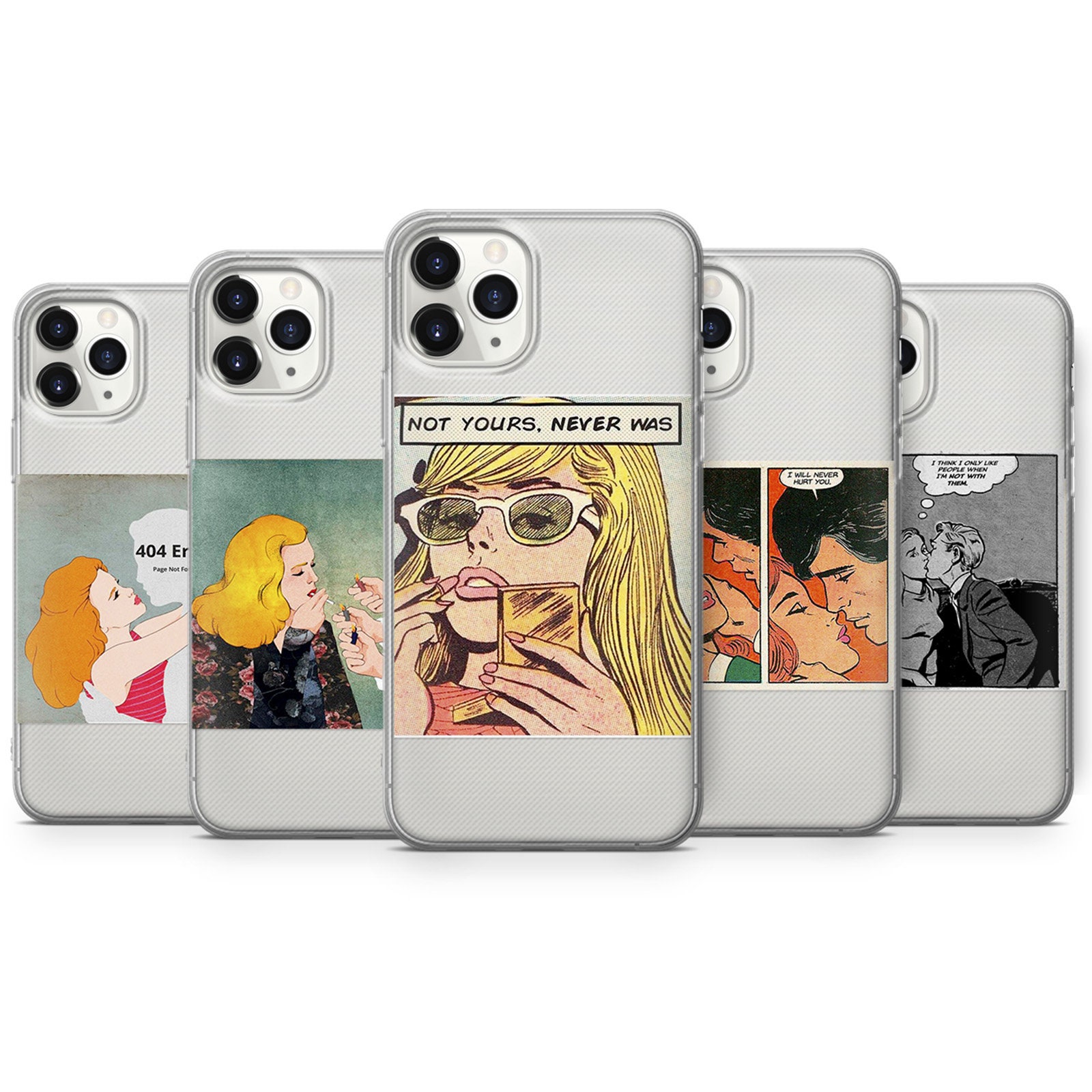 Comics Meme Girls Transparent Phone Case For Iphone 12 11 Etsy Comics Meme Girls Transparent Phone Case For Iphone 12 11 Etsy