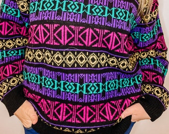 Retro Guam Design Slouchy Sweater Christmas Gift