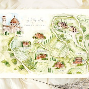 Carte de mariage aquarelle personnalisée, salle de mariage aquarelle personnalisée, carte de mariage imprimable, invitation de mariage, réservez la date