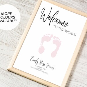 Welcome To The World, New Baby Keepsake Print, Gift for New Baby Shower Gift, Newborn Gift, Birth Details Gift, Keepsake Gift, Newborn Print