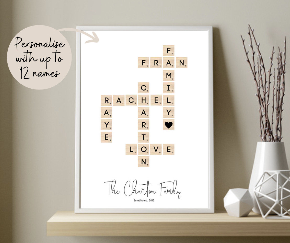 Scrabble wall art