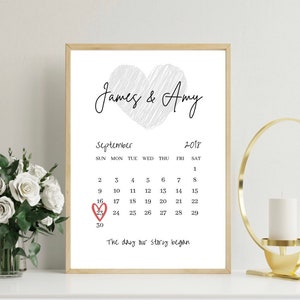 The Day We Met, Anniversary Gift for Her, Birthday Gift for Her, Personalised Gift for Her, Custom Gift for Wife, LGBTQ+ Gift