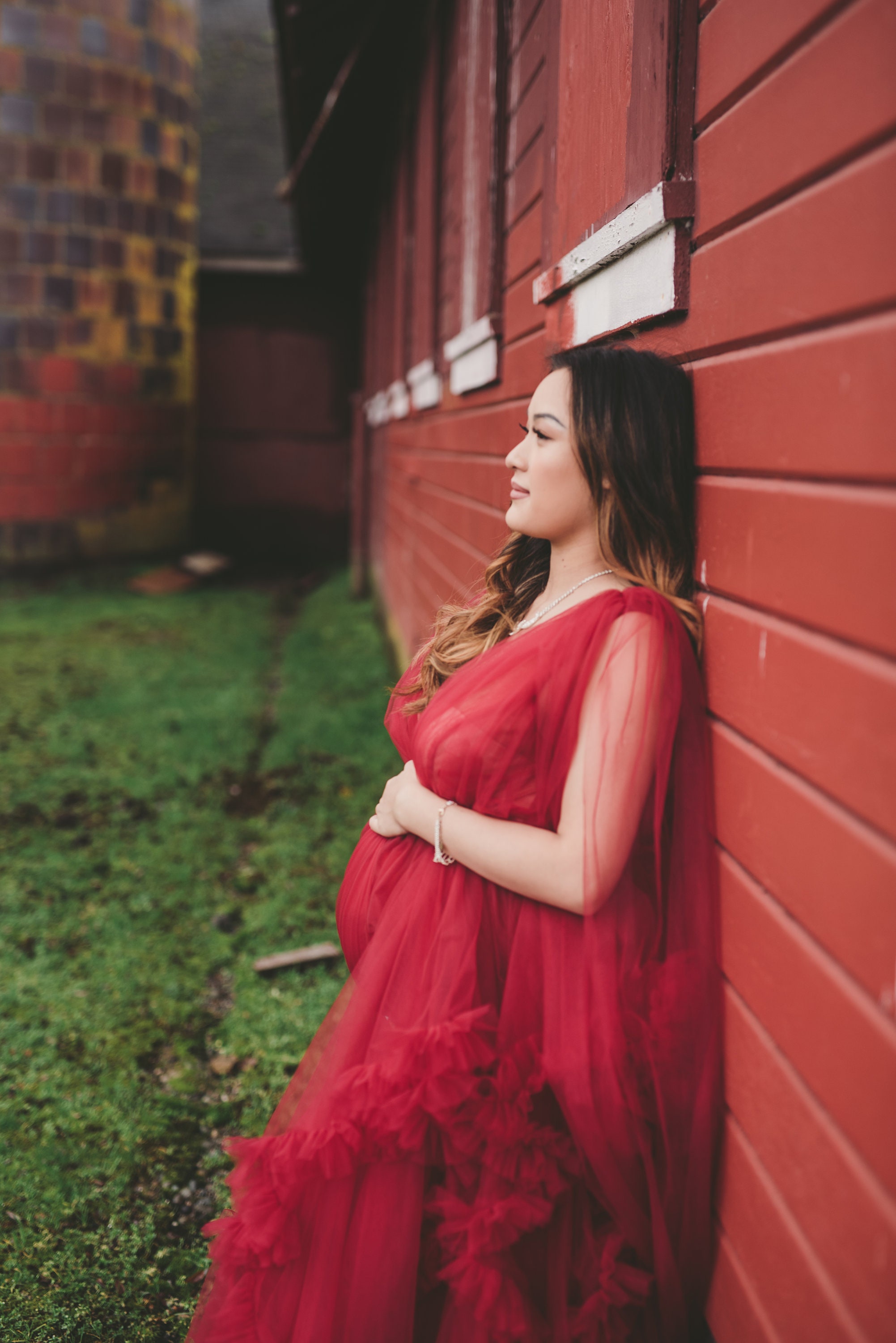 Red Tulle Maternity Dress For Photo Shoots Maternity Etsy