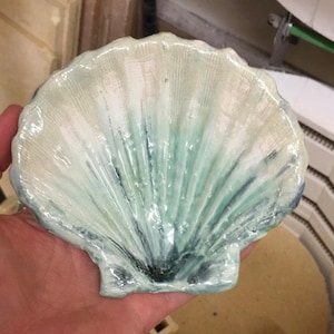 Ceramic Glazed Shell Pottery Soap Dish Eco