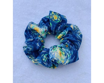 Starry Nights Scrunchie/Artistic Scrunchie/Starry Nights Scrunchies/Art Scrunchie/Art Scrunchies/Painting/Paint Scrunchie