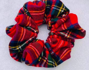 Large Christmas Plaid Scrunchie