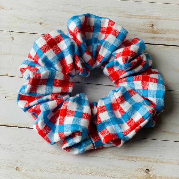 Oversized Red White and Blue Scrunchie/Red Scrunchie/Blue Scrunchie/Oversized Scrunchie/XL Scrunchie