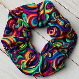 Rainbow Swirl Scrunchie