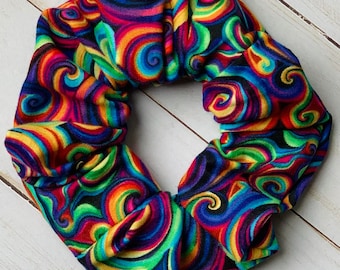 Rainbow Swirl Scrunchie