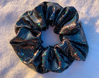 Black Scale Holographic Scrunchie/Black Holographic Scrunchie/Holographic Scrunchie