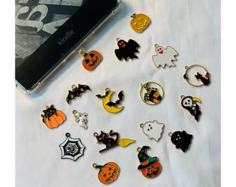 USB-C Halloween Enamel Kindle Charms/Halloween Kindle Charms/Ghost Kindle Charm/Kindle Charms/Halloween Bookish Kindle Charms