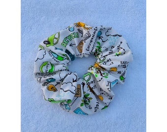 Earth Day Scrunchie/Recycle Scrunhie/Environmental Scrunchie/Earth Day Scrunchies