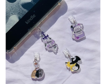 USB-C Acrylic Kindle Charms/Kindle Charms/Bookish Kindle Charms/Book Kindle Charms