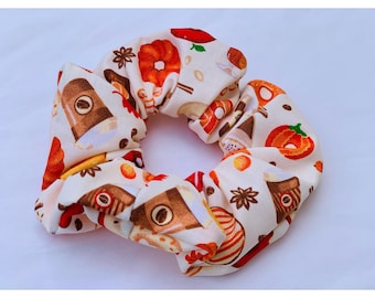 Pumpkin Spice Latte Fall Drink Scrunchie/Pumpkin Spice Scrunchie/Pumpkin Spice Donut Scrunchie/Pumpkin Spice Drink Coffee Scrunchie Hair