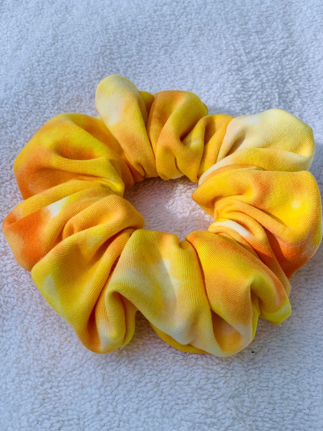 Sunburst Yellow Tie Dye Scrunchie/tie Dye Scrunchie/tie Dye Scrunchies ...