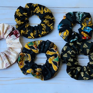 Wizard Inspired Scrunchies/ Harry, Ron, Hermione Inspired