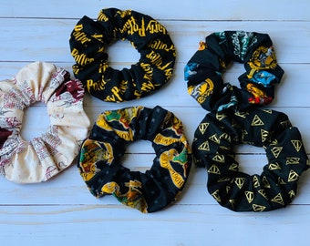 Wizard Inspired Scrunchies/ Harry, Ron, Hermione Inspired