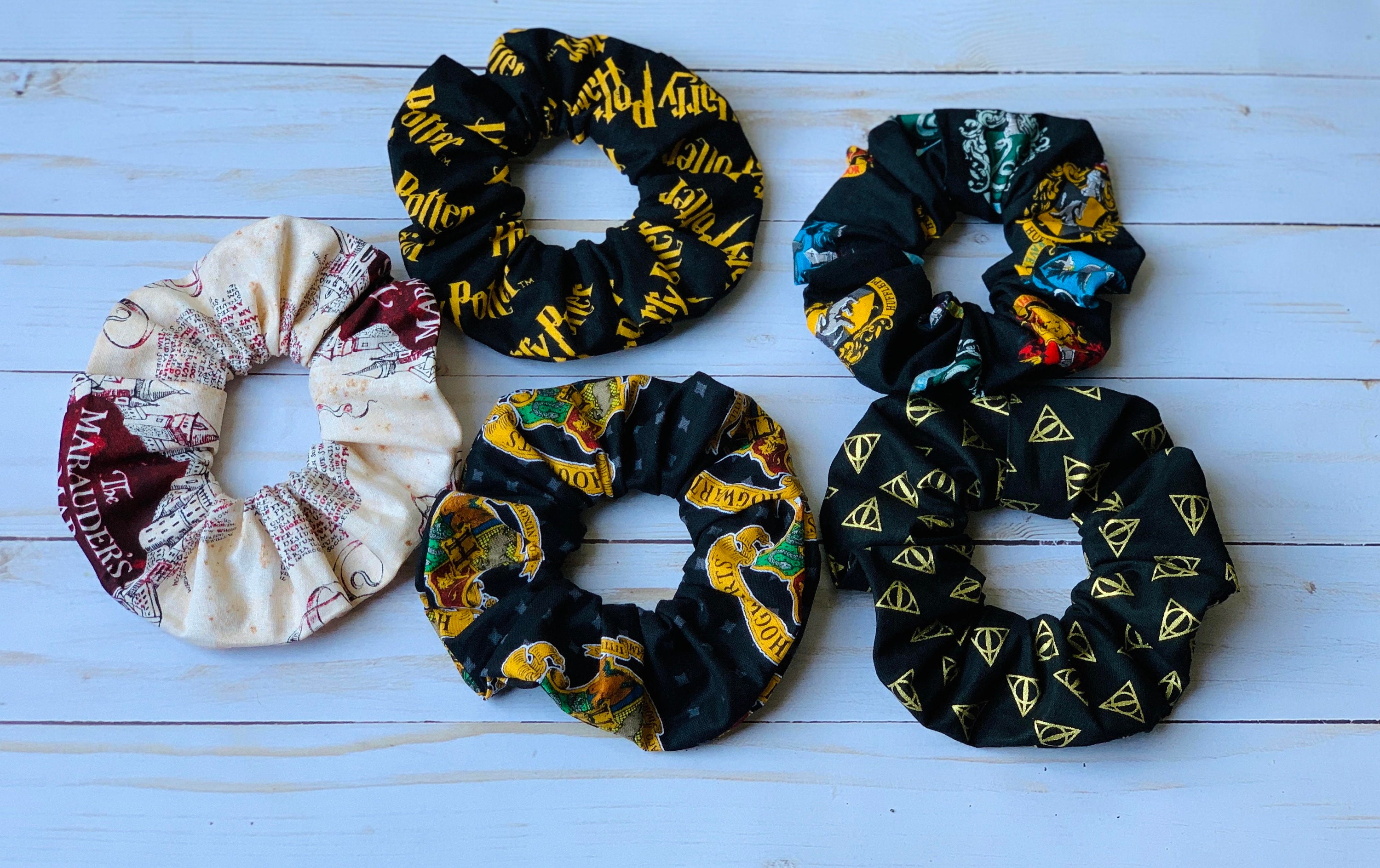 Wizard Inspired Scrunchies/ Harry, Ron, Hermione Inspired