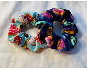 Handmade Donut Scrunchie: Galaxy Pastry Hair Tie