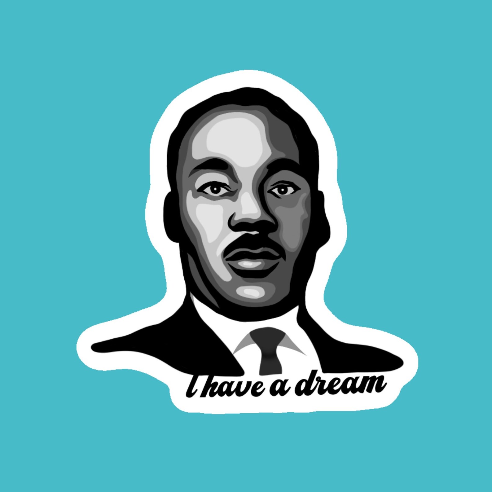Martin Luther King Jr. Stickers Black History Month FREE | Etsy
