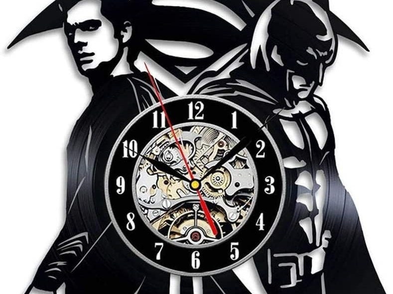 Vinyl Record Wall Clock Comics Superhero Home Decor Office Etsy
