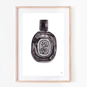 Affiche parfum illustration aquarelle,