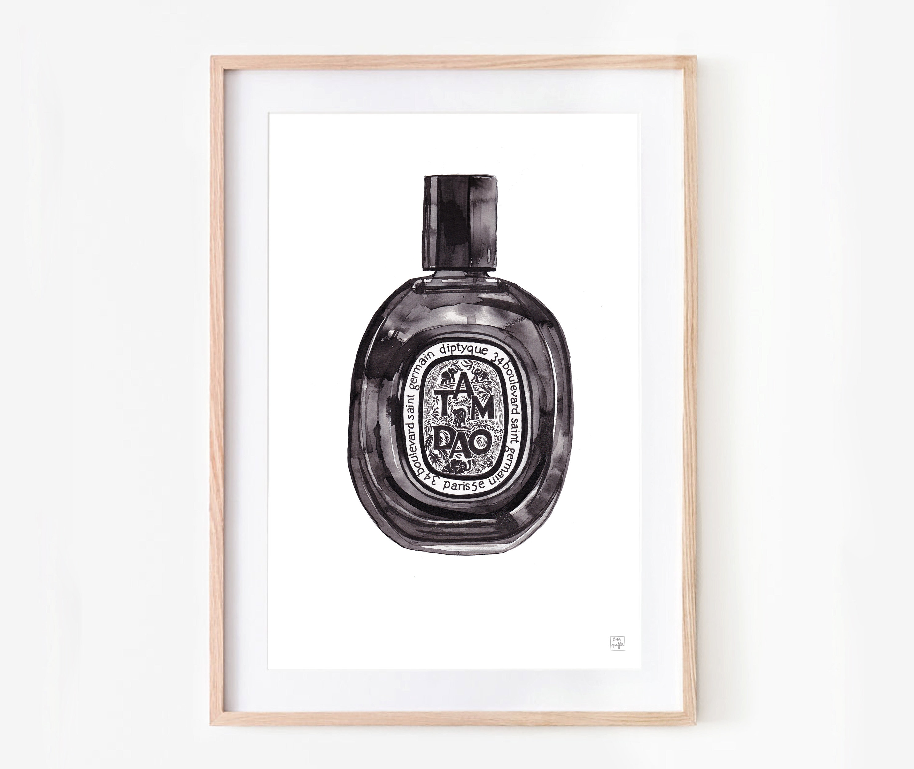 Impression Fine Art , Parfum Diptyque, Illustration à L'aquarelle Fashion Decor Wall Poster, Bathroo