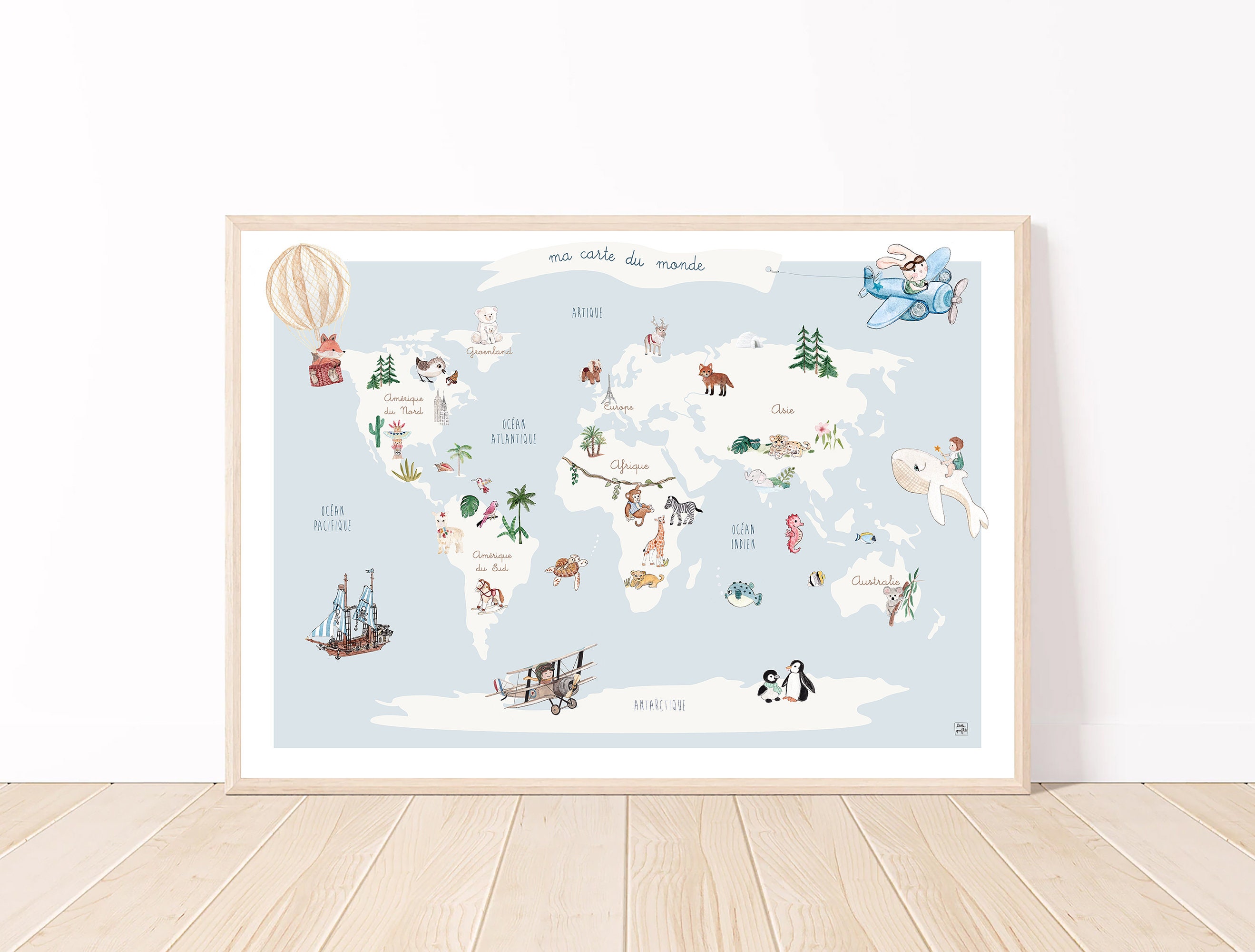 Children's World Map Poster - Etsy Australia