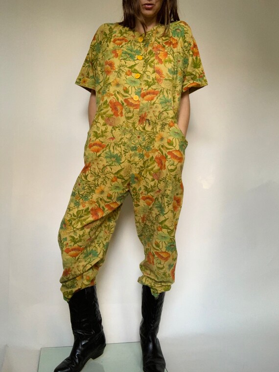 Vintage Statement Cotton Jumpsuit