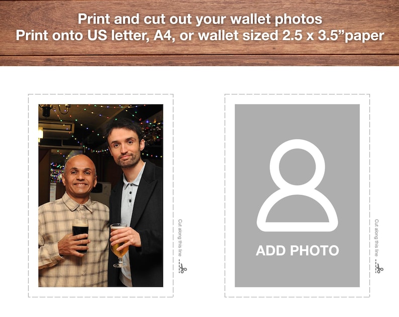 print and cut out your wallet photos