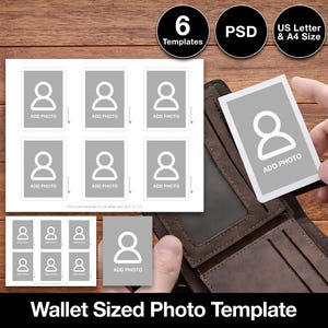 Wallet sized photo template