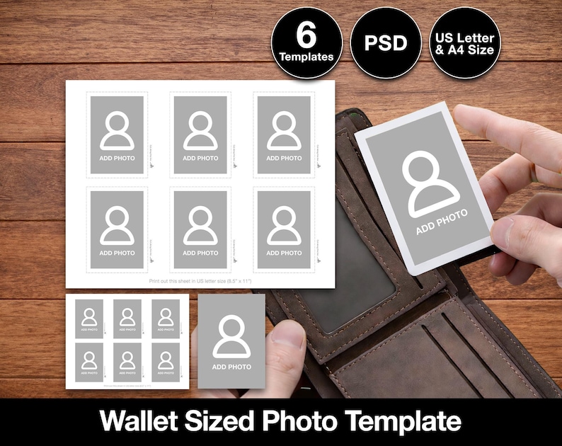 Wallet sized photo template