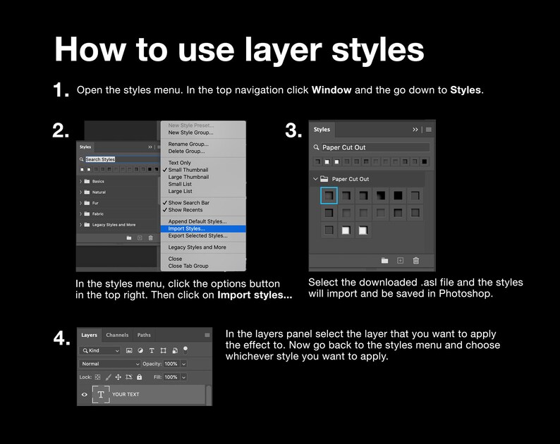 how to use adobe photoshop layer styles