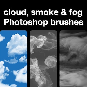 Cloud, Smoke & Fog Brushes for Adobe Photoshop (brush pack, photoshop abr file)