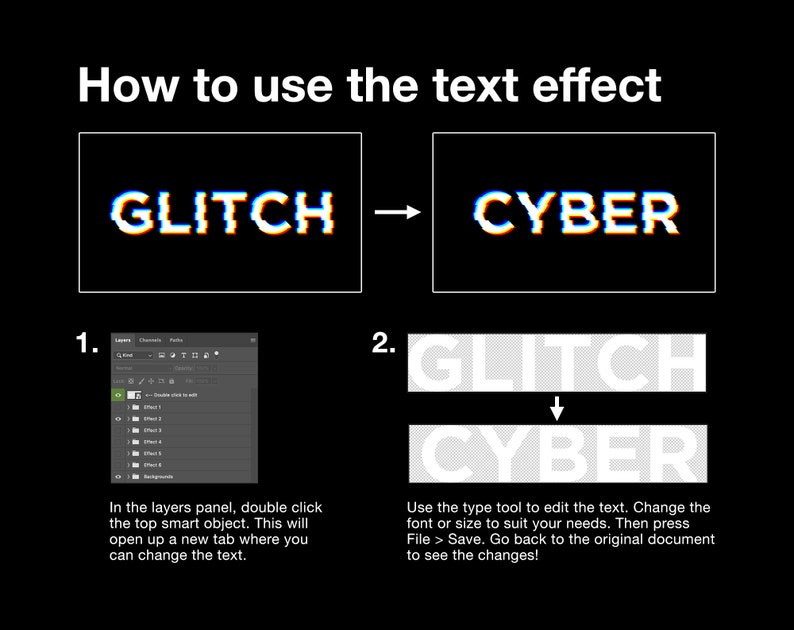 how to use the photoshop text effect
