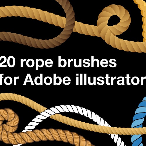 20 Rope Brushes for Adobe Illustrator Pattern Brush Library Etsy UK